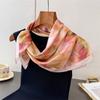 New ethnic- border printed imitation silk square scarf shawl neckerchief high-end neck-tie small square scarf silk