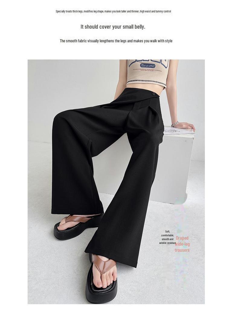 Ensemble deux pièces taille haute à jambes larges pour femmes