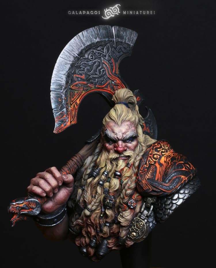 Galapagos Miniatures Scale Bust of Volcan Dragon Slayer Resin Kit 1/10 Lostblood, GP-B004