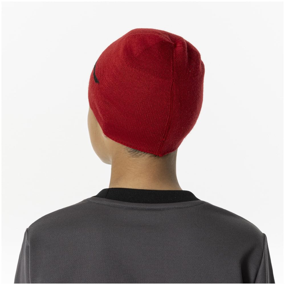 Mizuno Breath Thermo Training Wear Knit Cold for Kids Chinese Red Cap, Protection, Moisture-Wicking, Heat-Retaining, (Head Circumference 51-56cm),