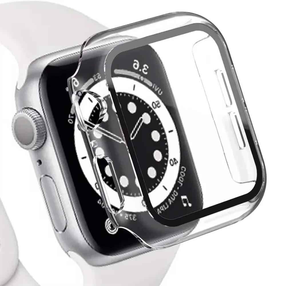 Tempered Glass+Cover For Apple Watch series 10 42mm 46mm Matte Hard PC bumper Screen Protector Case iWatch 10 42/46 Accessories