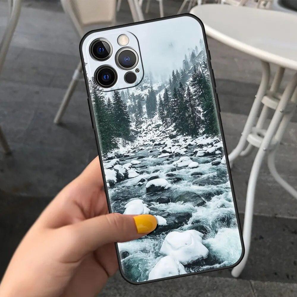 

Чехол для телефона со снежным пейзажем для iPhone Samsung Galaxy Redmi Xiaomi Oppo OnePlus Note SA 7 8 9 10 11 12 13 14 20 21 22 23 53 54 Pro Max Ultra TPU Soft Samsung Galaxy A33 5G