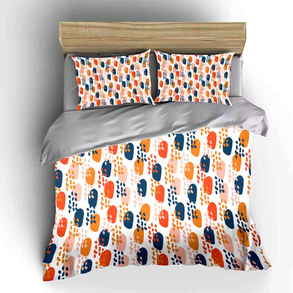 Abstract Colorful Dot Design Bedding Duvet Cover Set Duvet Cover Pillowcases (1 * Duvet Cover 2 * Pillowcases, without duvet insert)