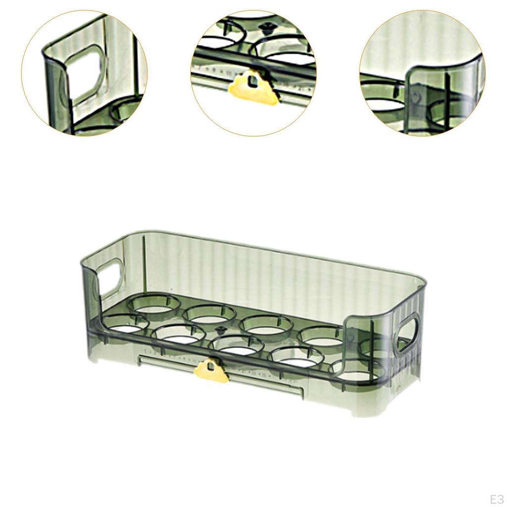 Držák na vejce do lednice Kontejner Úspora místa Opakovaně použitelný Organizér Podnos Dávkovač Pult