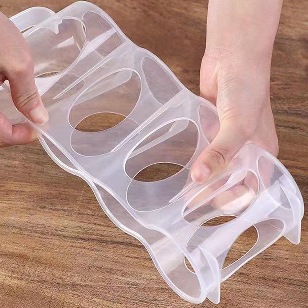Portable Soda Can Organizer for Refrigerator Shelf, Beer Can Holder, Fridge Storage Sliding Rack, Clear PlasticPortable Soda Can