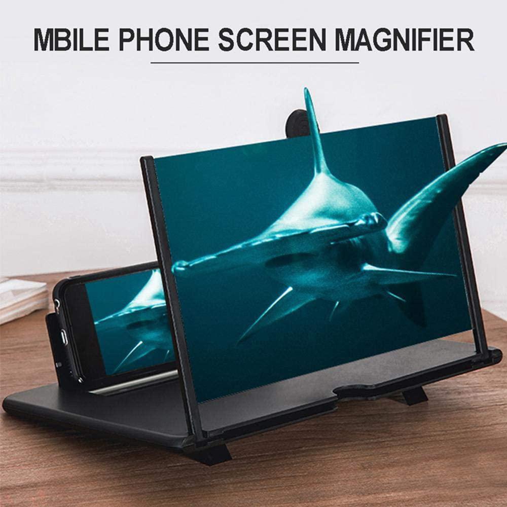 12 Inch Screen Amplifier 3D Folding Screen Magnifier Universal Mobile Phone Video Magnifying Glass Bracket Screen Enlarger Stand