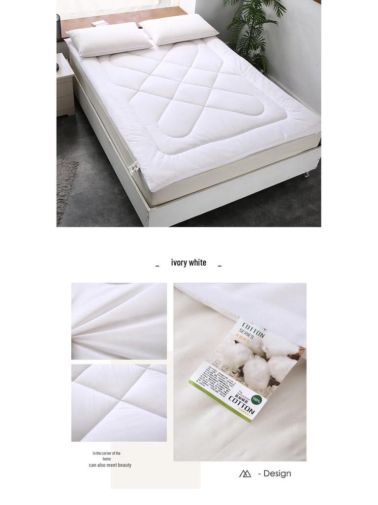 2025 Baumwoll-Matratzenauflage: Weiche, dicke, gesteppte Matratzenauflage für Einzelbetten - Ideal für Studentenwohnheime und Zuhause