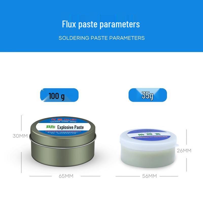 Strong, Wash-Free Rosin Flux Solder Paste - Acid and Halogen-Free, Easy Tinning Yellow Welding Oil