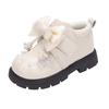 Girls princess short boots 2025 new winter girls velvet warm cotton shoes fashion bow two cotton Martin boots