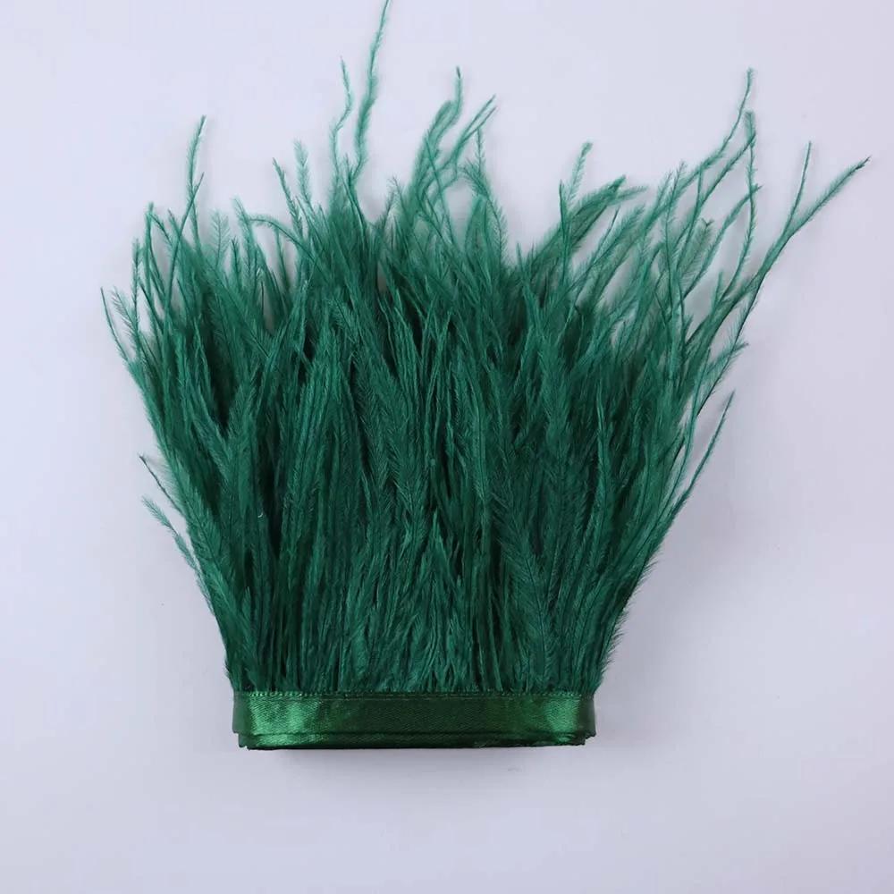 Feather53 Color Ostrich Feather Trim Ribbon 10-15cm 1M for Crafts Wedding Dresses Carnival Costume Home Decoration Sewing Accessories
