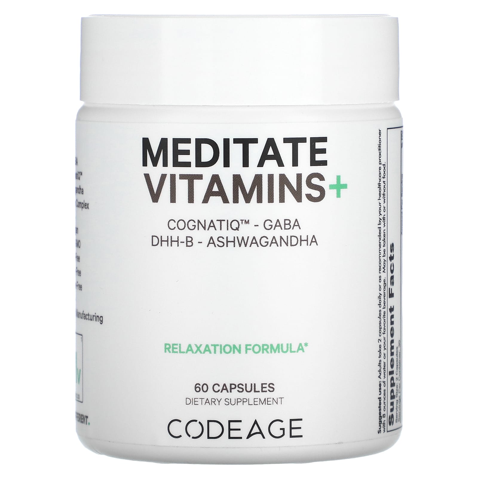 

Vitamins, Meditation, Ashwagandha, GABA, Neurofactor, 60 Capsules