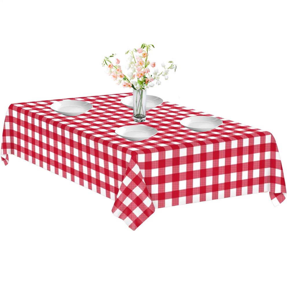 Gingham Tablecloth Rectangle Oktoberfest Table Covers Heavy Duty Covers Waterproof Party Decor for Cafe Camping Backyard BBQ