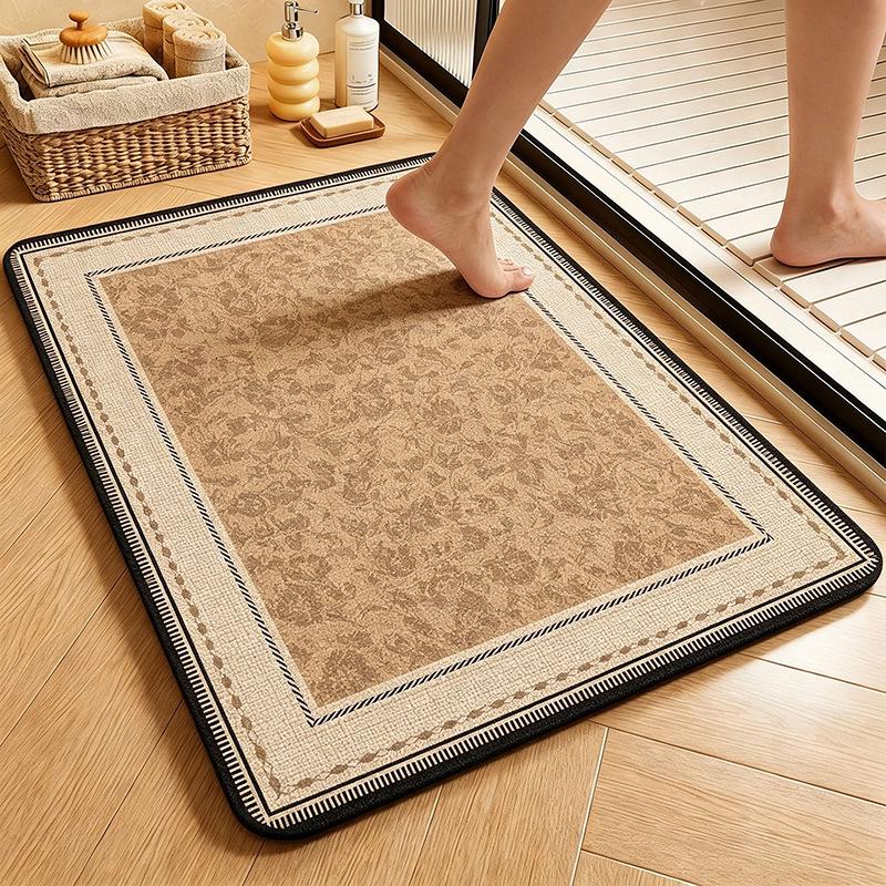 Diatom Mud Non-slip Quick-dry Bathroom Floor Mat: Mold-Proof, Water Absorbent, Dirt Resistant