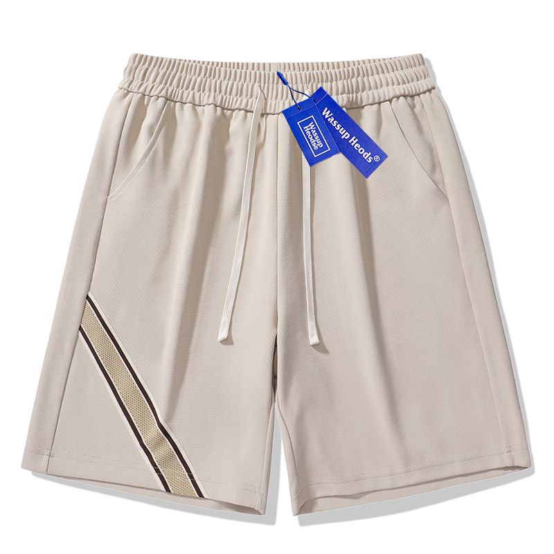 Wassup Diagonal Stripe Sports Shorts for Men, New Summer Style, Trendy and Versatile, Couple's Five-Point American Casual Sweatpants