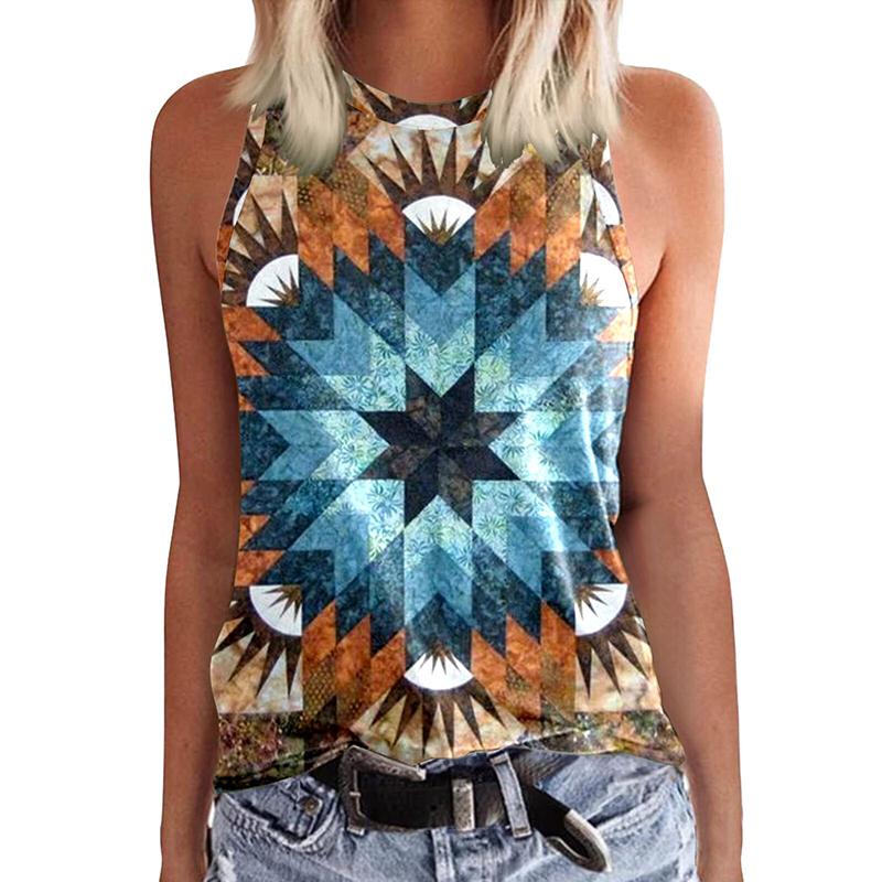 Summer Little Daisy Patchwork 3D Print Tank Top Women Streetwear Y2k Tops Oversized Vest Off Shoulder Sleeveless Woman Camisole