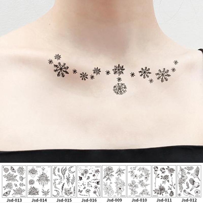 

Женские временные татуировки наклейка для ключицы рука нога водонепроницаемые наклейки тату