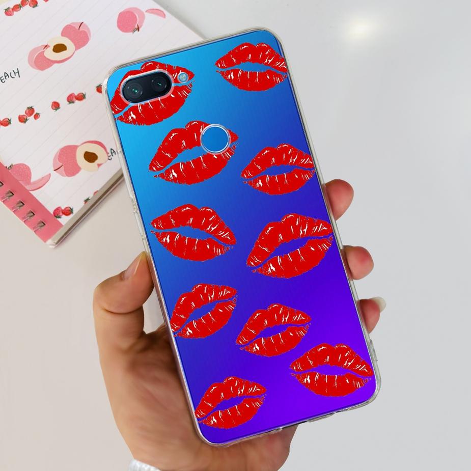 For Xiaomi Mi 8 Lite Case Cute Painted Cover Clear Silicone Phone Case For Xiaomi Mi 8 Lite 8Lite Back Cover 6.26'' Fundas Coque