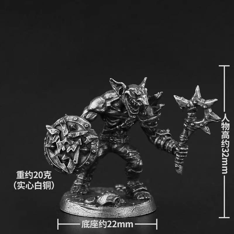 Ancient Goblin Warriors Soldier Model Action Figures Metal Toys Gifts Board Game Piece Desktop Car Interior Ornament Accessories