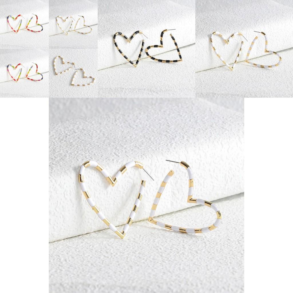 New Fashion Cross-border Creative Heart Drop Earrings Alloy Material