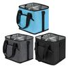 Drink Bag 4-Compartment Insulated Beverage Carrier Foldable with Adjustable Comfortable Shoulder Strap for Travel Hiking Sports