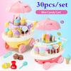 30pcs/set Mini Rotatable Candy Cart Small Ice Cream Shop Supermarket Children 's Toys