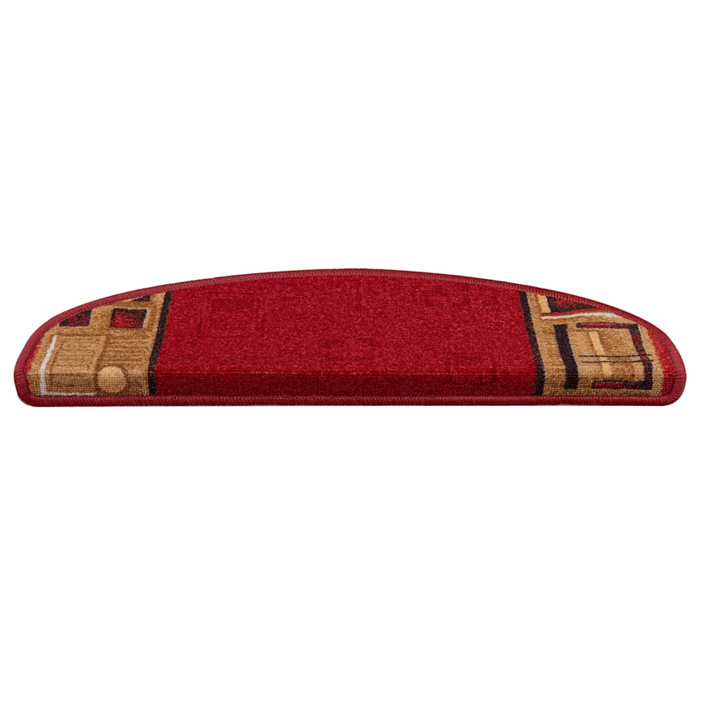 Self Adhesive Stair Mats 5 pcs 65 x 21 x 4 cm Red