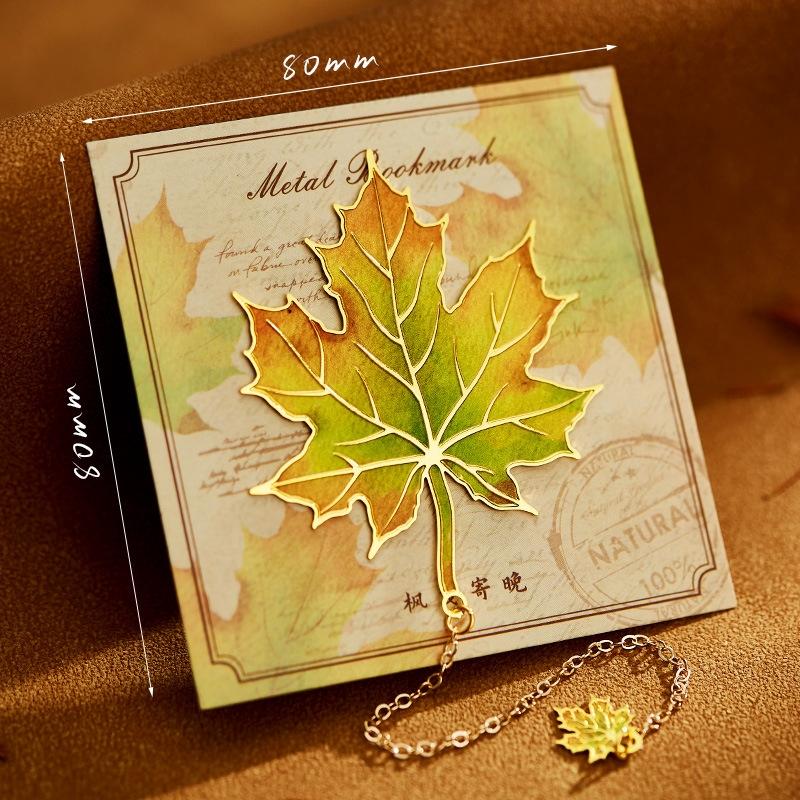 

Chinese Style Metal Bookmark Vintage Leaf Design Book Marker Reading Accessories For Students Book Lovers Gift Stationery
