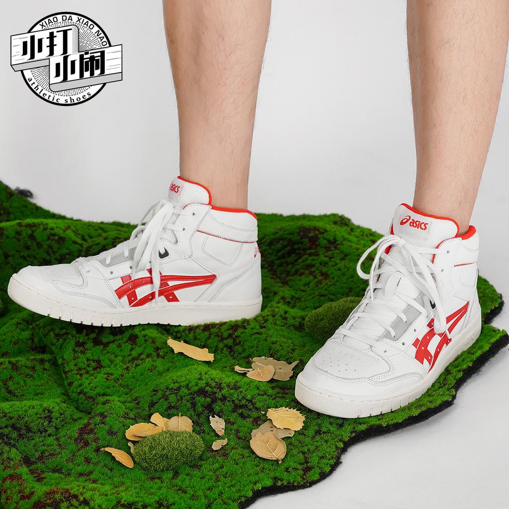 Asics All Court Alpha-L Mesh Versatile Trendy High-Top Retro Basketball Shoes Unisex sneaker White Red 1203A170-100