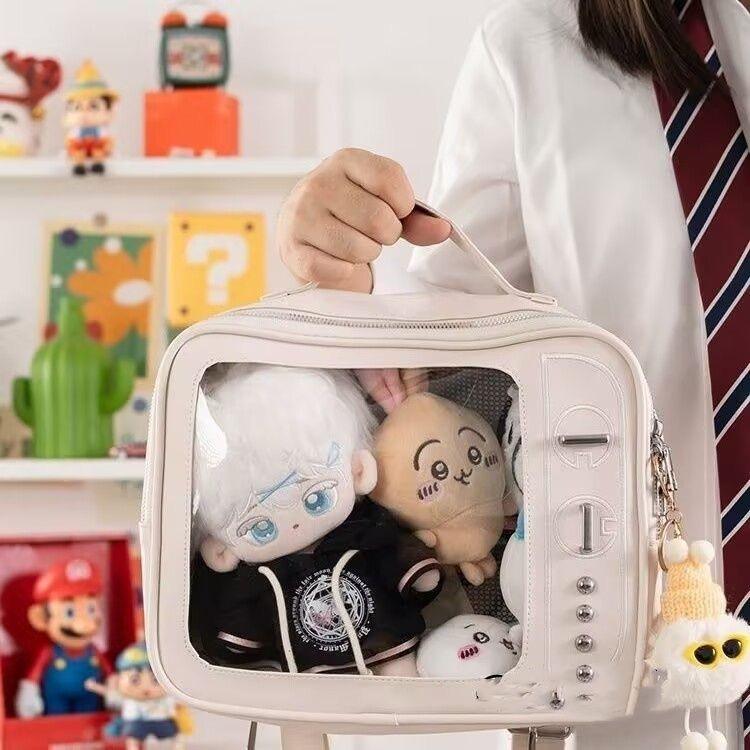 Cute Clear Ita Bag Lolita Backpack Kawaii Girl DIY Display Transparent Pocket Doll Tote Shoulder Handbag