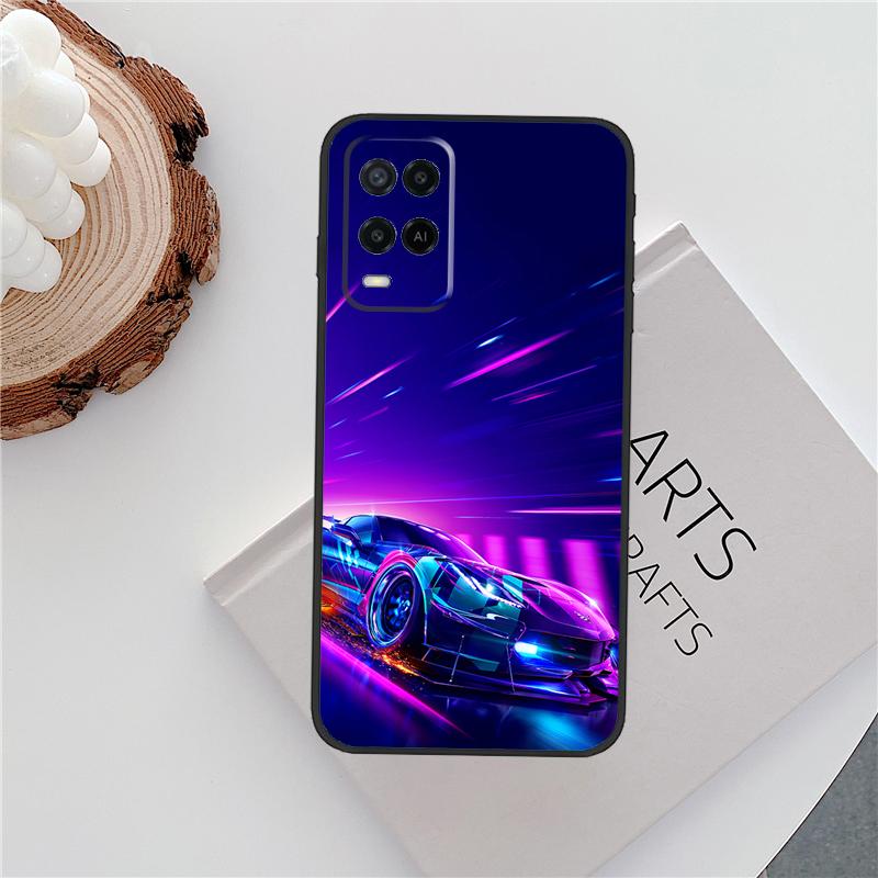 Boy Racer Car Case For Oppo A15 A80 A60 A40 A94 A54 A98 A78 A18 A38 A58 A16 A76 A96 A17 A77 A74 A57S Cover