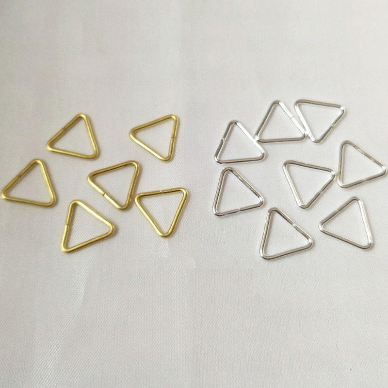 Triangular Open Jump Rings Iron Pinch Clip Bail Hang Drops Jewelry Findings Si