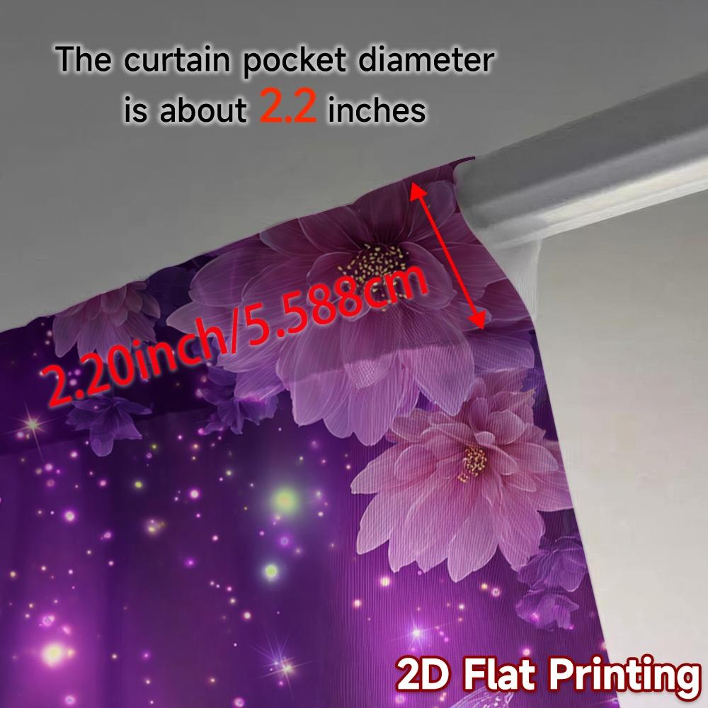 2D Flat Printing  JIT 2pcs   Curtains (Without Rod) Butterfly Bliss Pattern Modern Curtains Versatile Polyester Fabric Curtains