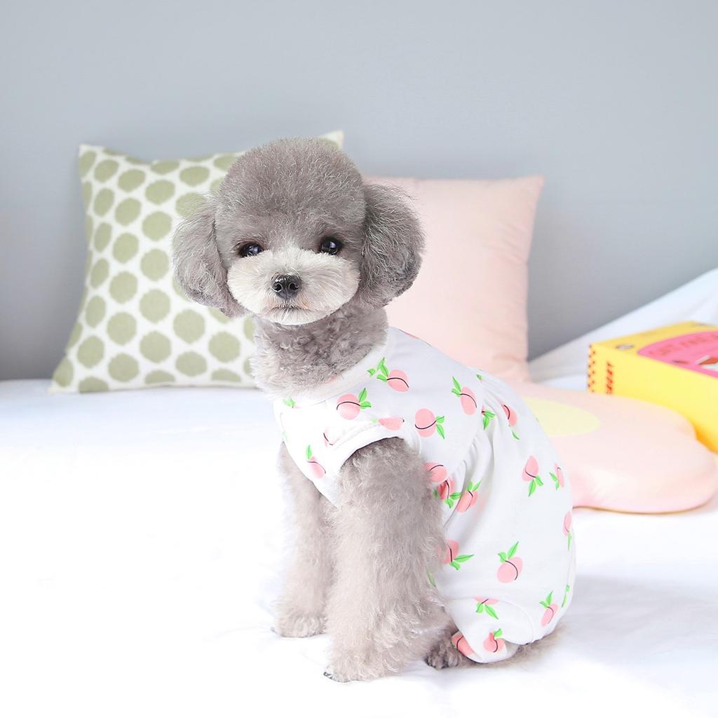 2023 Spring and Summer Dog Skirt Pet Clothes Installed Teddy Chenery Small Peach Spay and Neuter Clothing  Kawaii Clothes