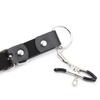 Leather Leg Cuffs & Clit Clamps Bondage Set for Couples