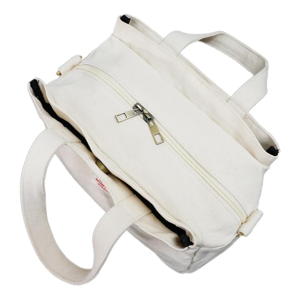 Holiday Shoulder Bag 18cm X X Canvas Tote Bag with Coaster A.M. Women's [Ivory/Size 25.5cm 14cm] (KB112)