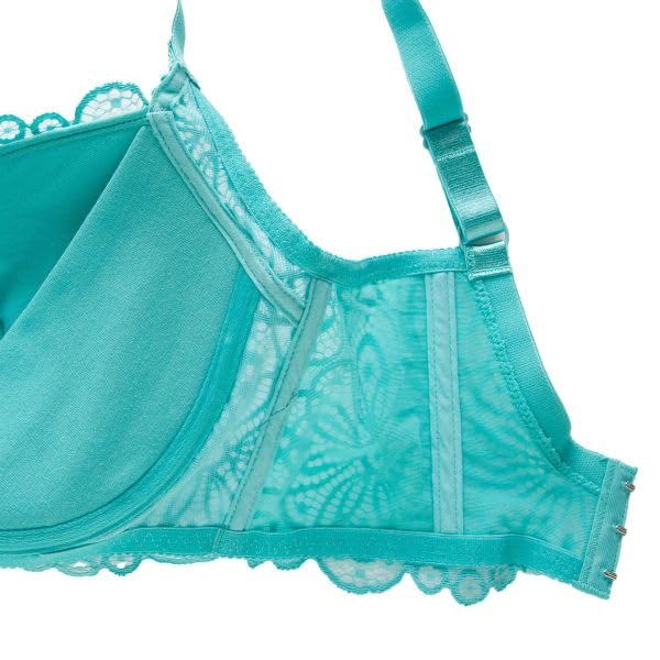 Galaxy Beautiful Breast High Bra and Panty GHI Bra, Backless, Sides, 3/4 Cup, Set, (RE-Red, G70)