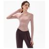 New Spring And Autumn V-neck Sport Top, Yoga Wear, Long-sleeved T-shirt, Professional Running, Quick-drying, Nude Slimming And Fitness Wear For Women