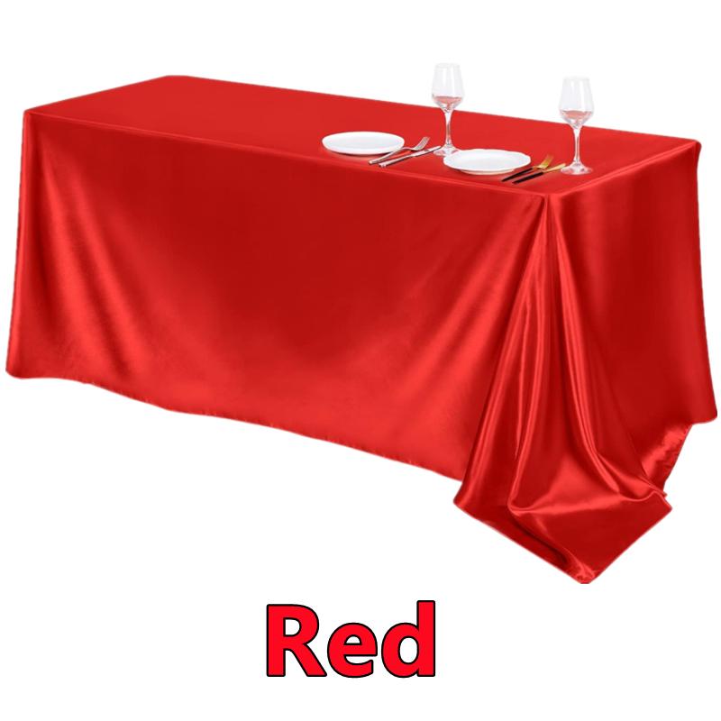 Rectangle Satin Tablecloth,Silkly Soft Solid Color Table Cover For Dining Room Wedding Party Banquet Supplies Dinner Tablecloths