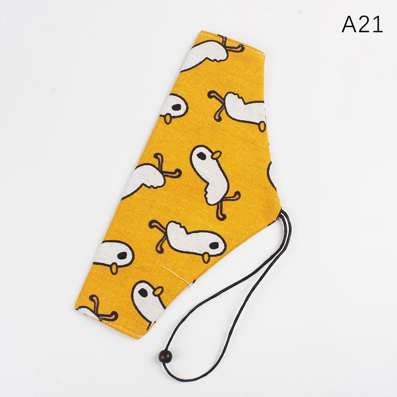 Portable Tableware Bag Japanese Printing Reusable Drink Straw Chopstick Cutlery Pouch Drawstring Bag Cutlery Bag For Spoon Fork