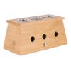 Healing Therapy Massager Bamboo Mild Moxibustion Box Moxa Roll Stick Burner Holder Case(3 Holes