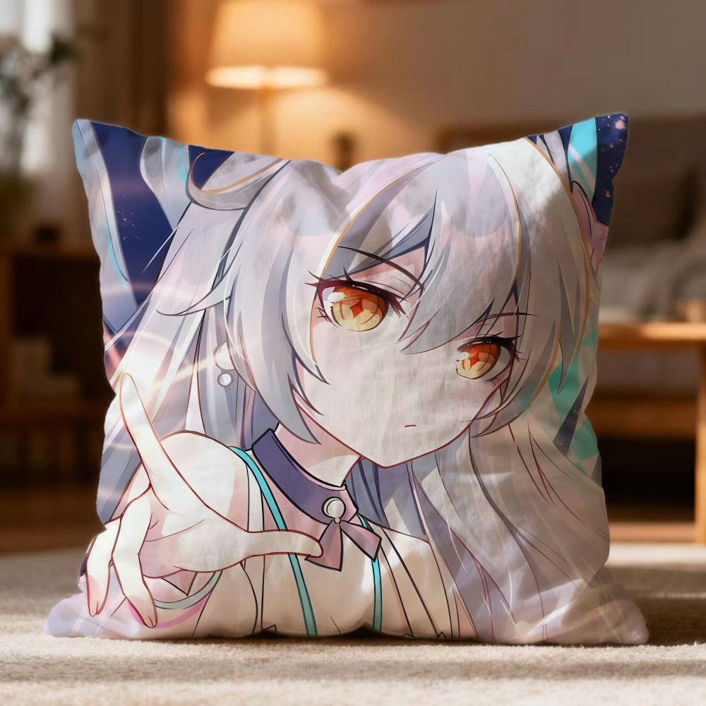 Hot HHonkai Star Raew Cushion Cover Soft Washable Pillow Case Multi-Scene for Couch Bed Travel Office Use