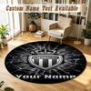 Round Rug Custom NameMonaco FC Pattern Non Slip Carpet Home Floor Decor