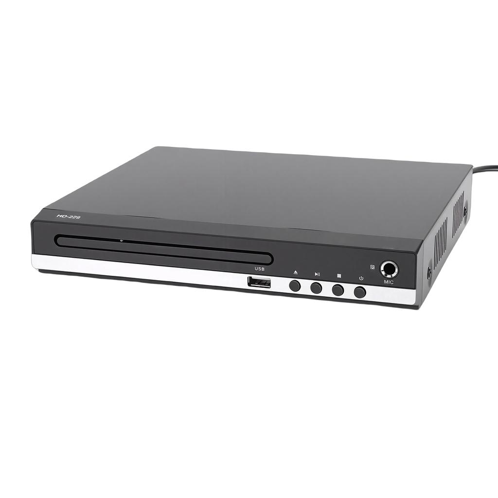 DVD Player 1080P HD Multimedia Interface All Region CD Player for TV Home Stereo with MP3 Playback Remote Control 6.5mm