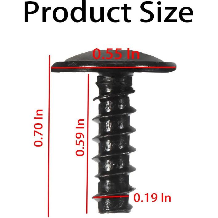 AUCELI 20pcs Screws Bolts, Engine Under Cover Fender Liner Splash Guard Truss Head Bolt, Bumper Body Push Retainer Self Tapping Screw, Replace Car