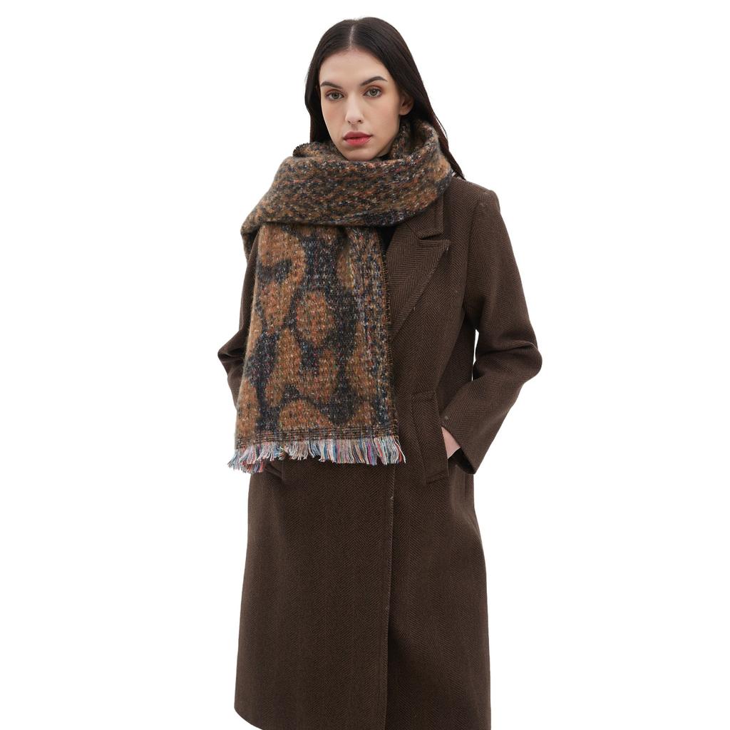 Ladies' New Double-Sided Thickened Versatile European And American Autumn And Winter Scarf, Air Conditioning Shawl