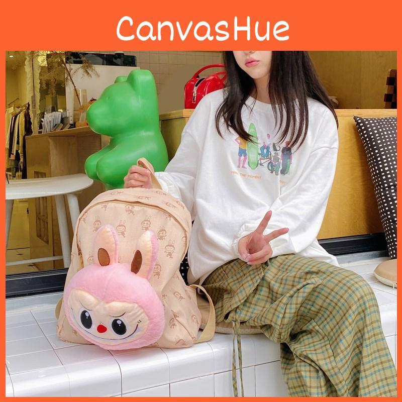 Decoration Doll Plush Cartoon Printed Backpack For Daily Travel And