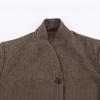 Autumn New European and American Style Blended Herringbone Twill Blazer Top