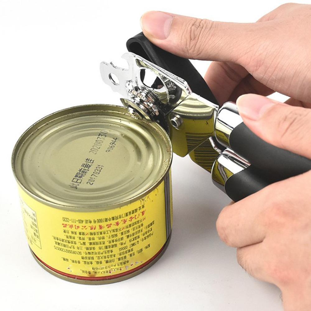Stainless Steel Can Opener Heavy Duty Professional Portable Safety Easy Ergonomical Openers Household Kitchen Useful Tool 6