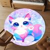 1PC Cat Fantasy Round Chair mat Area Rug - Non-Slip, Floor Mat for Office, Bedroom, and Indoor Decor -Gift D1127185