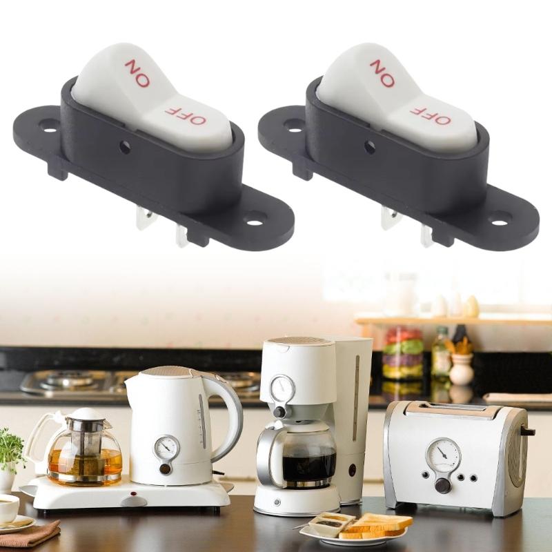 Small 2 Pin Electrical Switches Double Speed Control Waterproof Designs Two Ways Toggles Switches Ideal for Kitchen Appliances